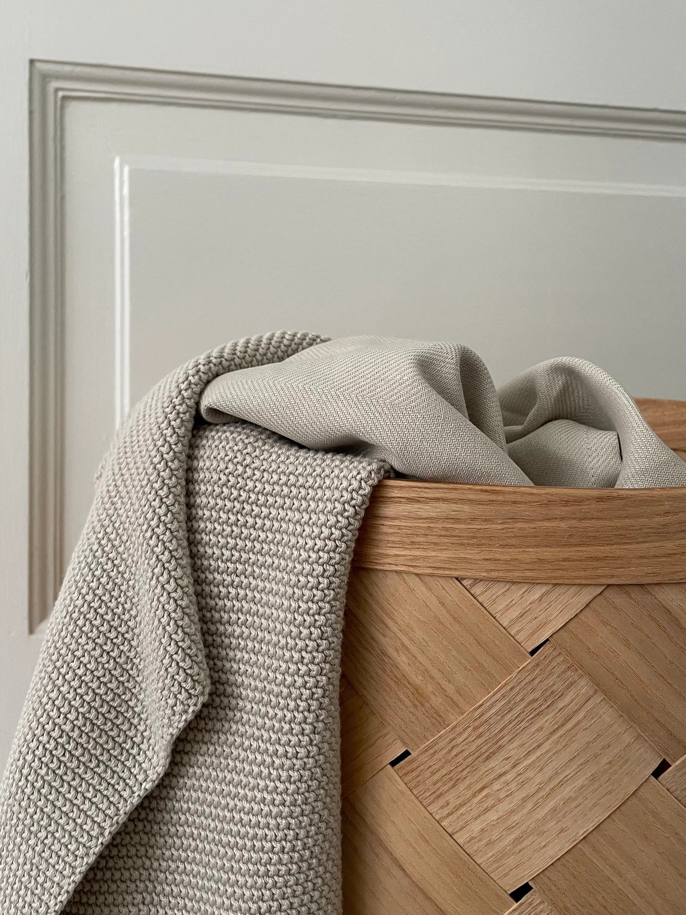 HUMDAKIN Strikket Køkkenhåndklæde Organic Textiles 01 Light Stone